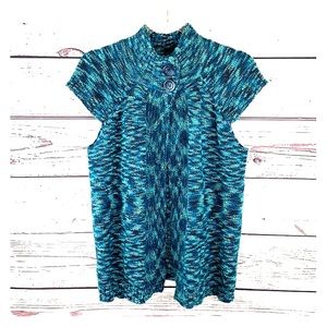 ERIKA Turtleneck Buttons Cardigan Layering Sweater